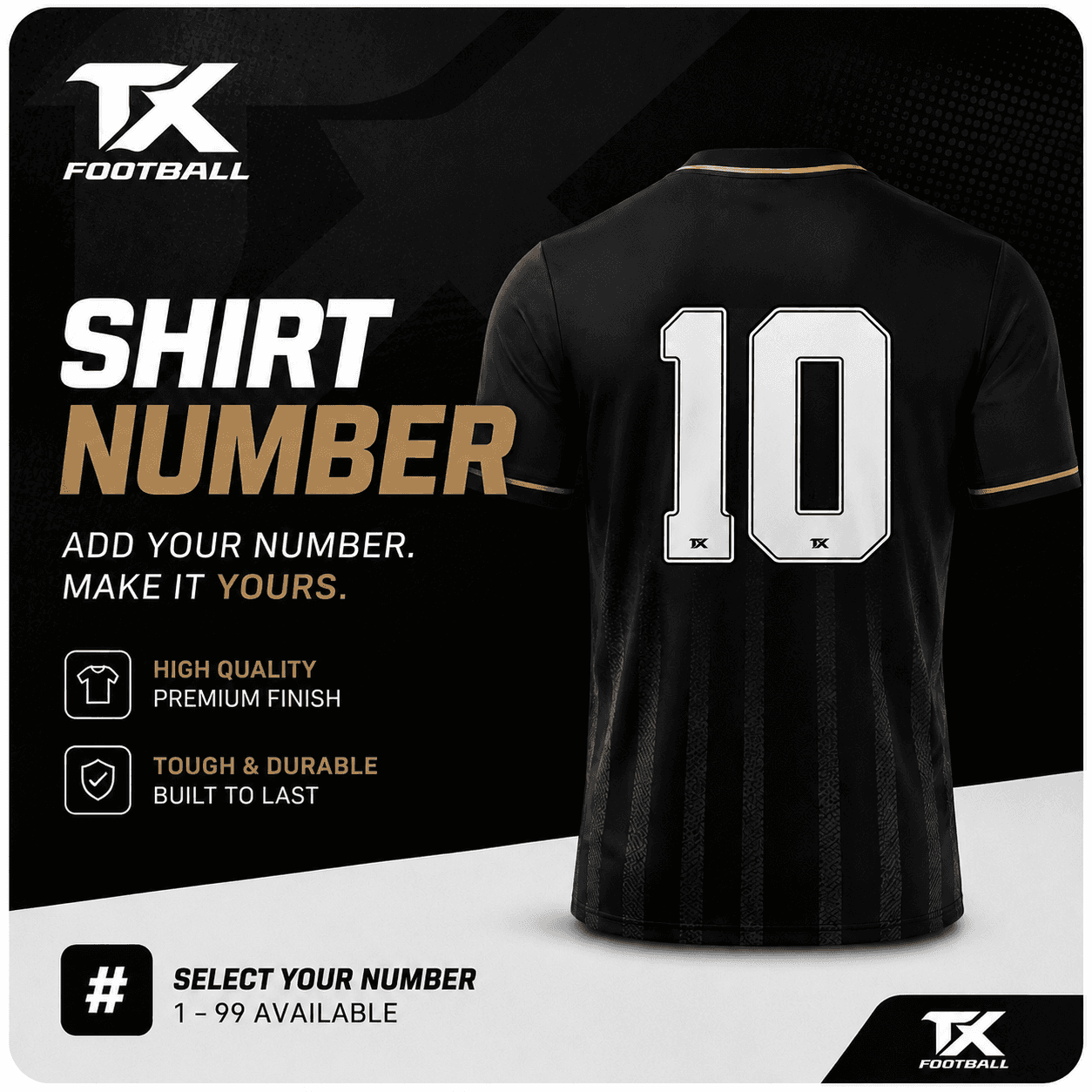 TX Football - Shirt Number