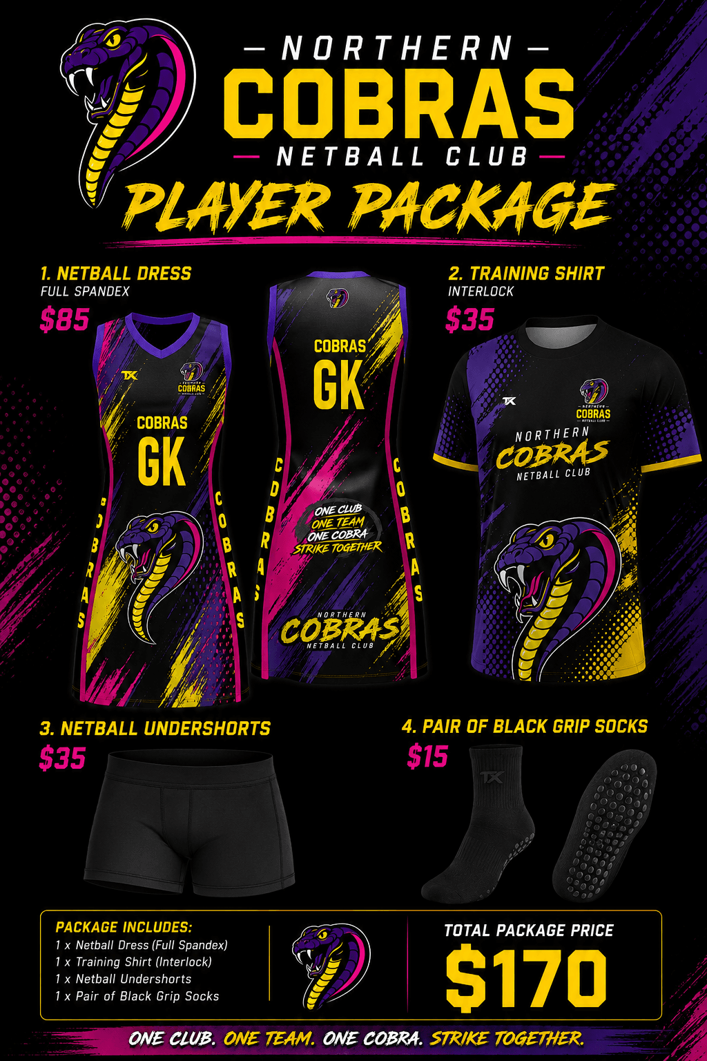 Cobras - Uniform Package